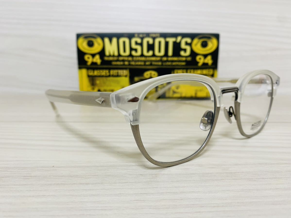 MOSCOT モスコット★レムトッシュマック★メガネフレーム★LEMTOSH-MAC★伊達眼鏡 ウェリントン 艶消し 未使用 美品★の画像3