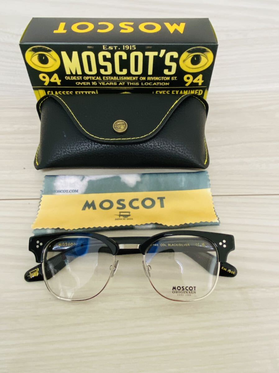 MOSCOT モスコット★メガネフレーム★TINIF★伊達眼鏡 ウェリントン 黒縁 ブラック スクエア サーモント 未使用 美品_画像9