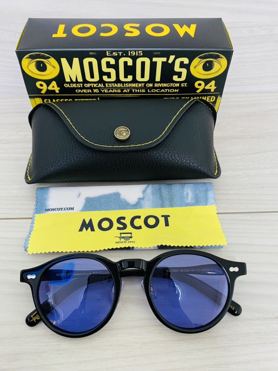 MOSCOT モスコット★ミルゼン★サングラス★MILTZEN★ノーズパッド付き 定番 人気 伊達眼鏡 ウェリントン ボストン 黒縁 未使用 美品の画像9