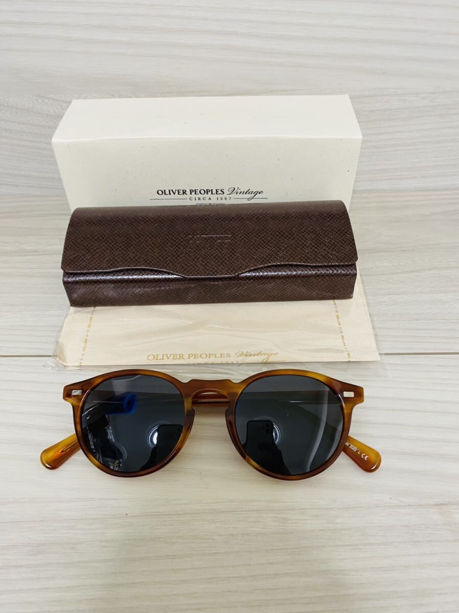 OLIVER PEOPLES オリバーピープルズ サングラス OV5217S 1483R8★Gregory Peck Sun★ボストン ブラウン 鼈甲柄 伊達眼鏡 未使用 美品 の画像8