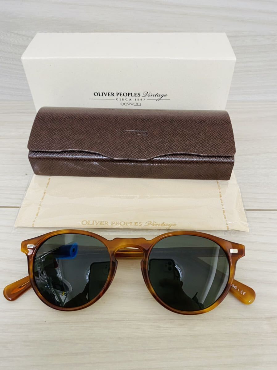 OLIVER PEOPLES オリバーピープルズ サングラス OV5217S 1483/R8★Gregory Peck Sun★ウェリントン 伊達眼鏡 未使用 美品 の画像9