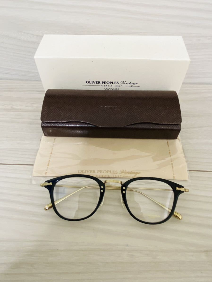 OLIVER PEOPLES オリバーピープルズ 眼鏡フレーム★OV5389D 1005★Davitt★ブラックゴールド★チタンフレーム★未使用 美品★の画像9