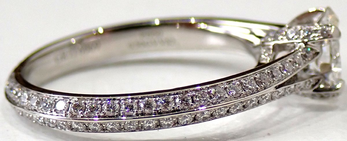  regular price 99 ten thousand jpy burnishing settled super-beauty goods GRAFF graph 0.5ct VVS2 Legacy diamond ring sleigh tail Pt950 platinum 3g 7.5 number diamond ring diamond 