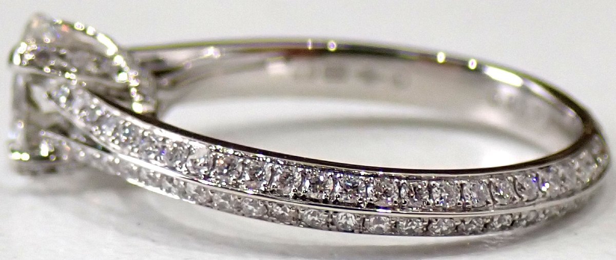  regular price 99 ten thousand jpy burnishing settled super-beauty goods GRAFF graph 0.5ct VVS2 Legacy diamond ring sleigh tail Pt950 platinum 3g 7.5 number diamond ring diamond 