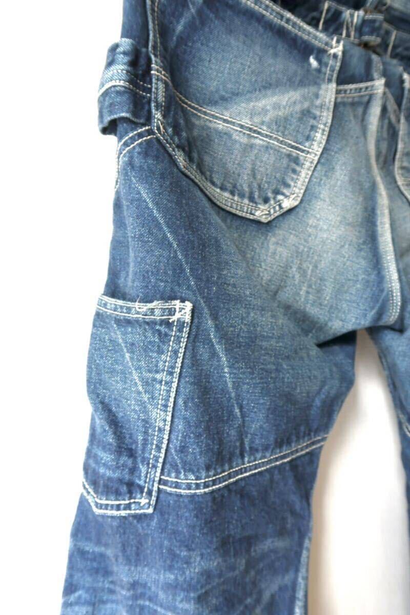 [ очень редкий ] DENIME Denime painter's pants рабочие брюки heavy унция Denim sinchi задний W29 сделано в Японии Denime Japan 