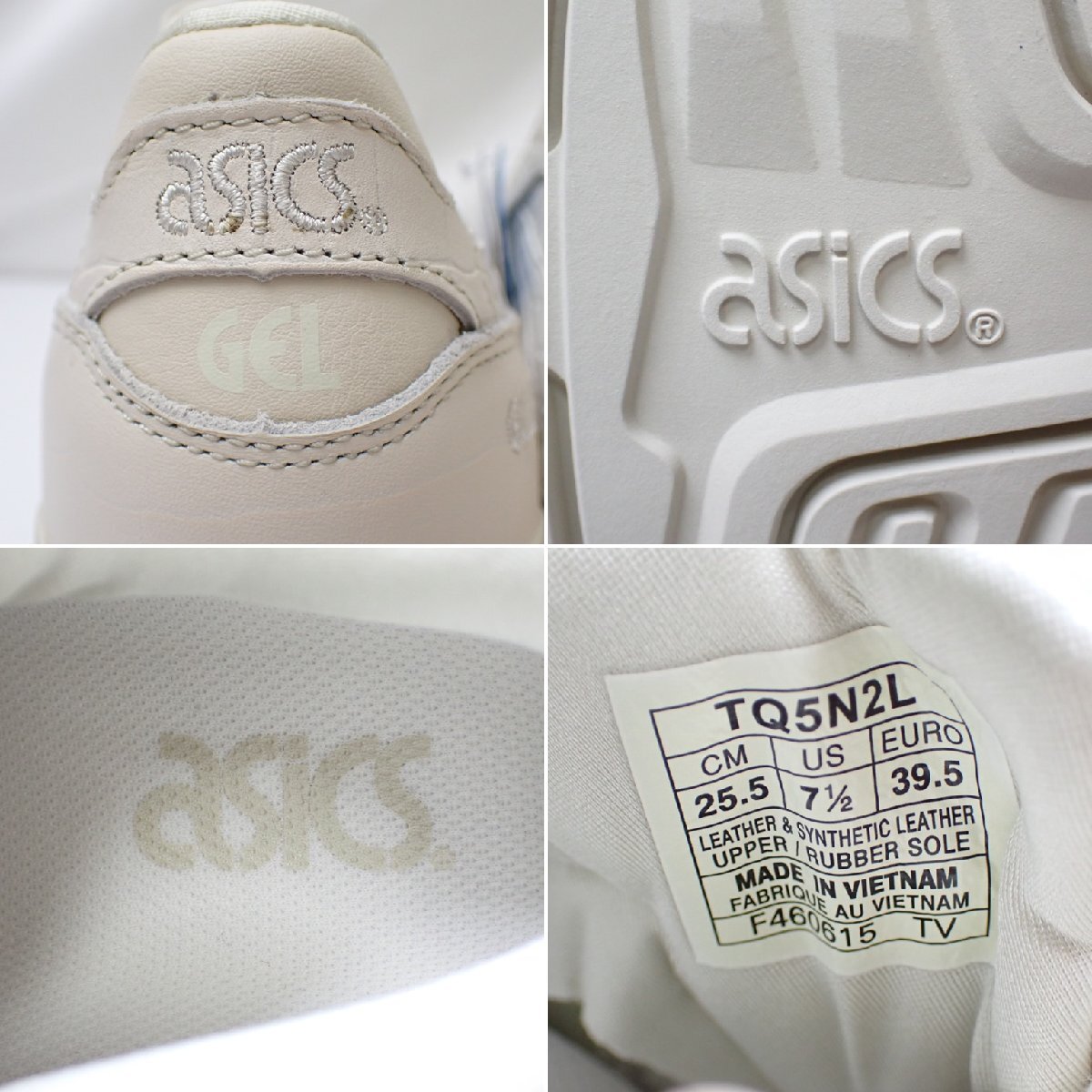 *1 jpy unused asics/ Asics gel light 3 low cut sneakers men's 25.5cm/ ivory series /TQ5N2L/ tag * out box attaching &1886700028