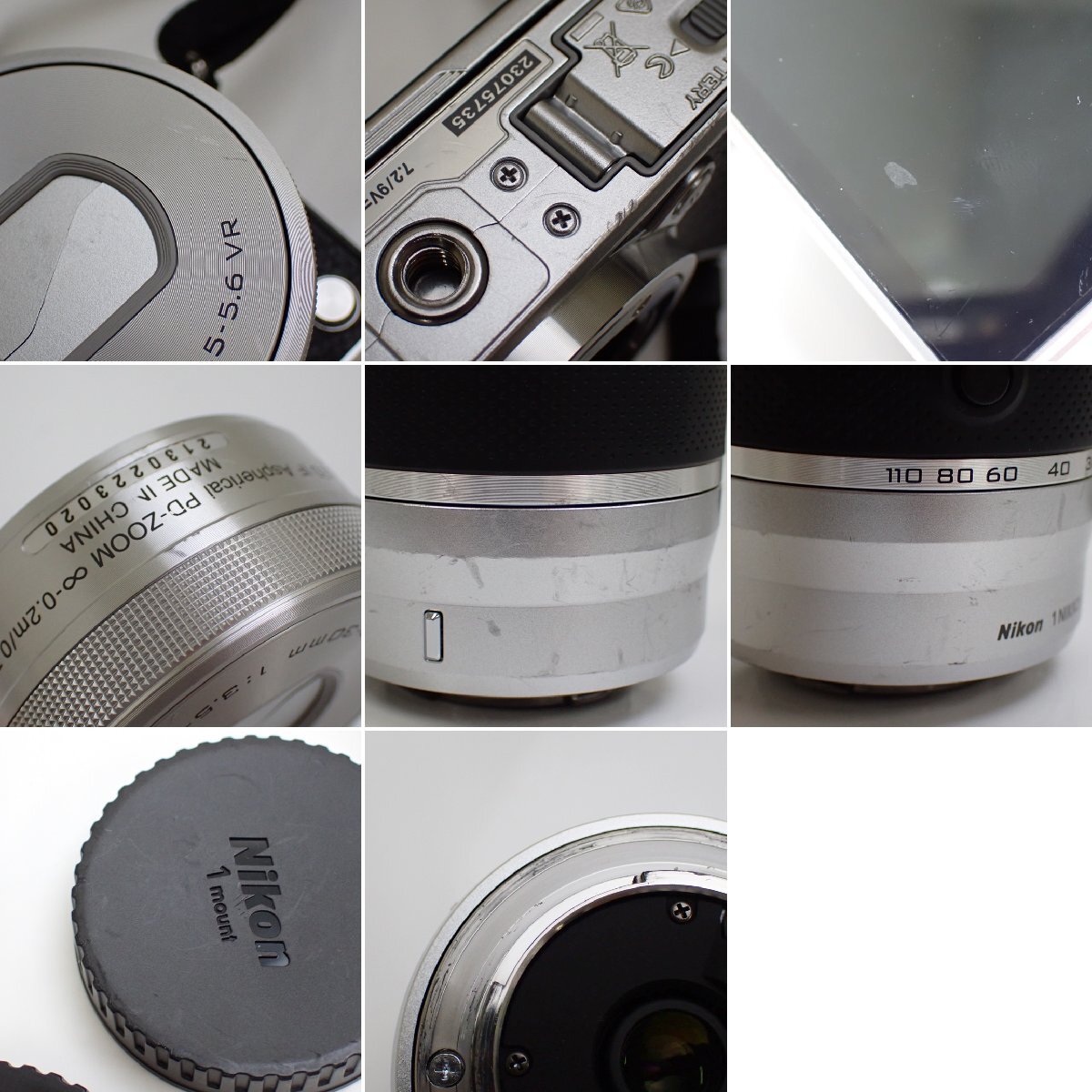 ★ニコン レンズ交換式デジタルカメラ Nikon 1 J5 ダブルズームレンズキット/1 NIKKOR VR 30-110mm f/3.8-5.6 他/ジャンク扱い&1938900741の画像8