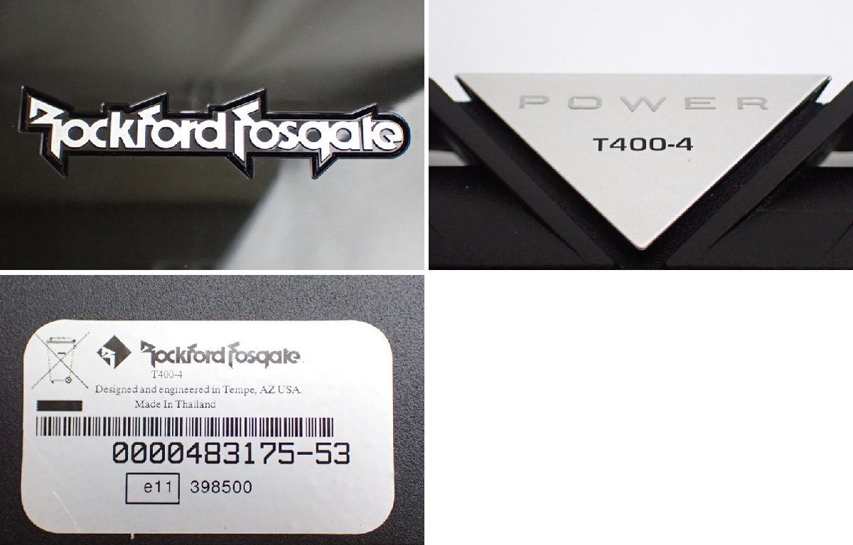 ☆1円 Rockford Fosgate/ロックフォードフォズゲート パワーアンプ T400-4/PEQ対応/付属品あり/カーオーディオ/音響機器&1787000008の画像6