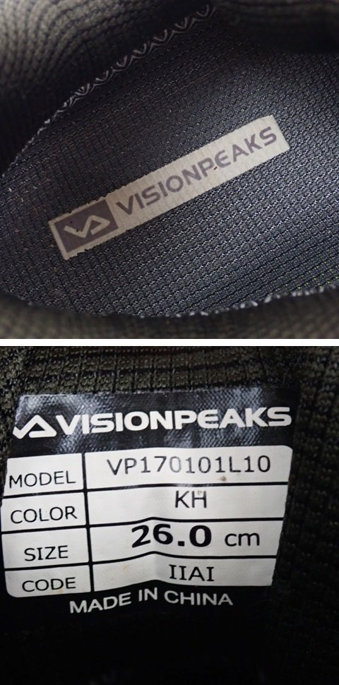 *VISIONPEAKS/ Vision pi-ks походная обувь мужской 26cm/ хаки /VP170101L10/ водонепроницаемый / low cut &1314900105