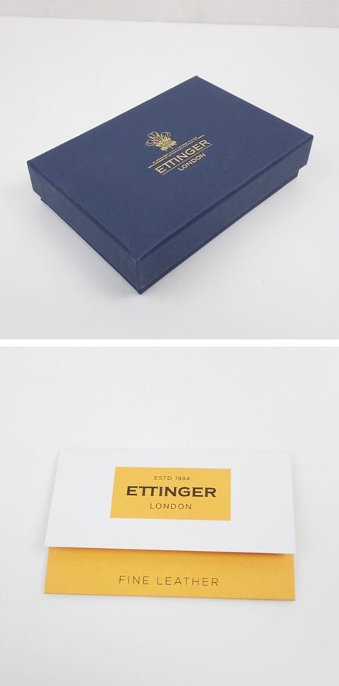 ★ETTINGER/エッティンガー 名刺入れ/ブラック/レザー/外箱付き/カードケース&1640500802の画像8