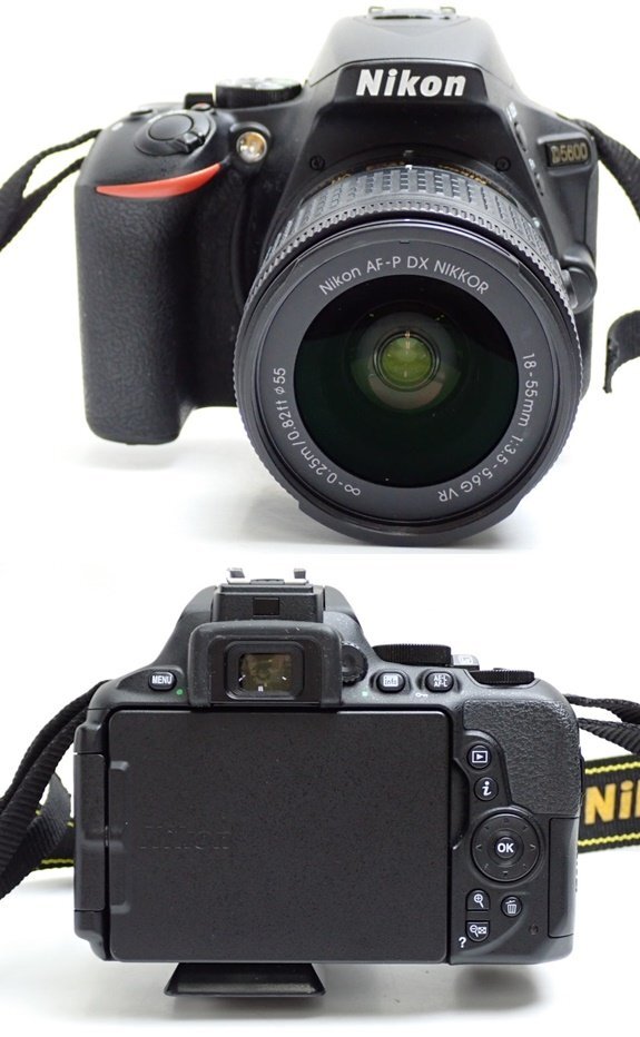 ★Nikon/ニコン デジタル一眼レフカメラ D5600 ダブルズームキット/AF-P NIKKOR 18-55mm F3.5-5.6G VR他/同梱品付/ジャンク扱い&1938900706の画像2