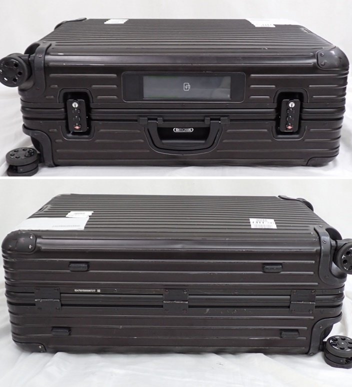 *RIMOWA/ Rimowa topaz Stealth suitcase 924.70.01.5/ black /78L/ frame type /4 wheel /TSA lock / accessory equipped &1968700159