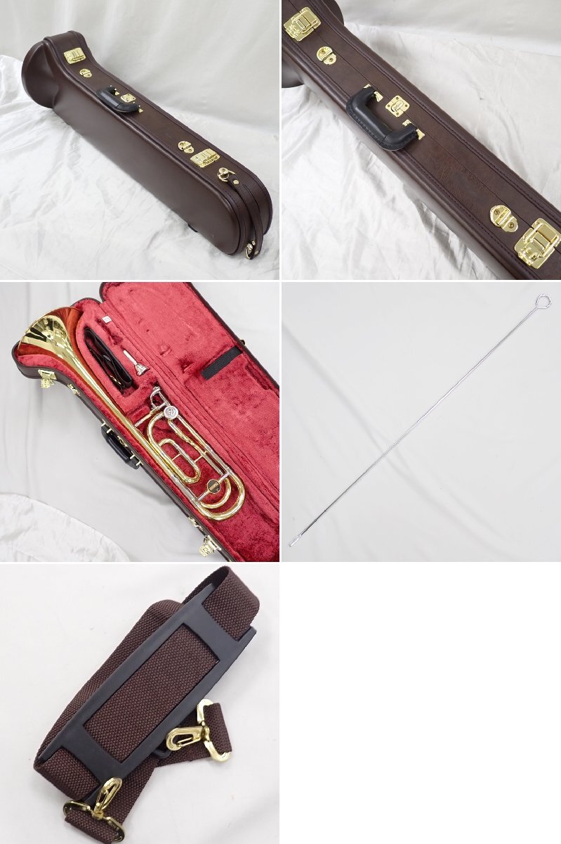 ★美品 YAMAHA/ヤマハ テナーバス トロンボーン YSL-882/ゴールド/ハードケース・マウスピース付き/金管楽器/吹奏楽&1974500006_画像9