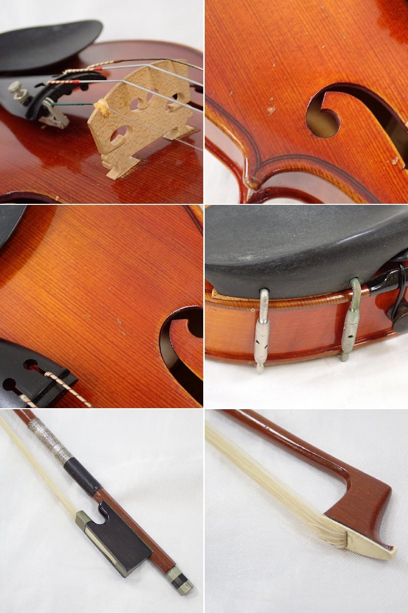 ★UMEZAWA VIOLIN/梅沢バイオリン No.U1 4/4 anno 1984 /ケース・あご当て 他付属品多数/弦楽器/ジャンク扱い&1932000269_画像9