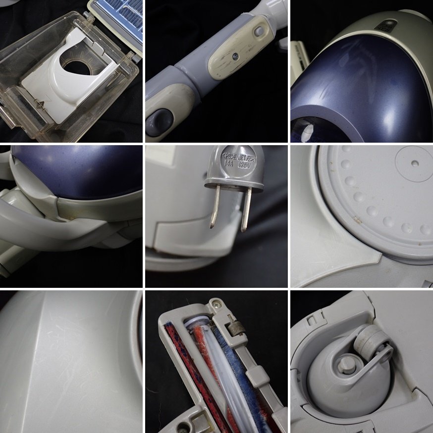◆MITSUBISHI/三菱 サイクロン掃除機 TC-EK8J-A/メタリックブルー/2010年製/集塵容積0.6L/ブラシ付き&0000003411の画像9