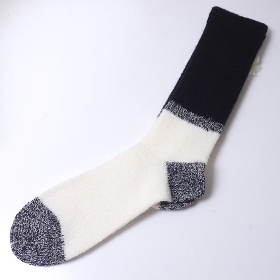 * unused ANTIPAST/ anti pa -stroke socks ONE KB3-11/ black × white / nylon . wool / tag attaching / socks / made in Japan &1780803029