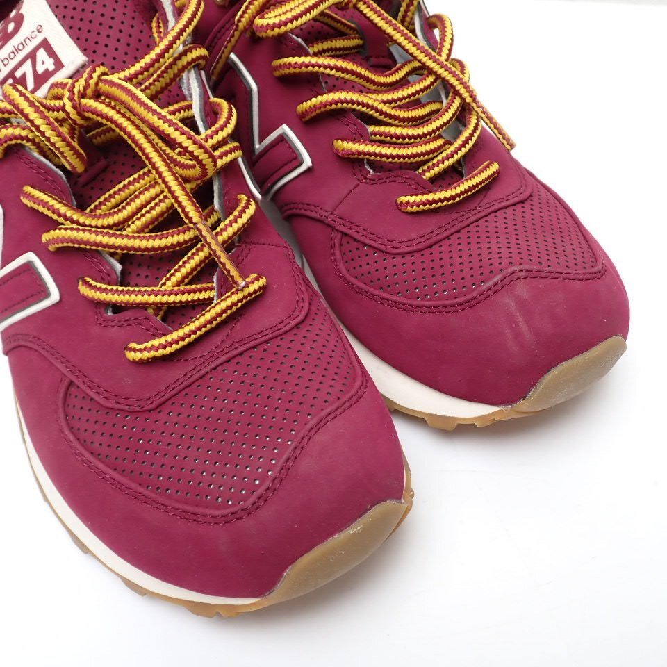 ★New Balance/ニューバランス ML574HRA ローカットスニーカー メンズ26cm/SEDONA RED/スエード/外箱・タグ・替え紐付き&1976700002の画像5