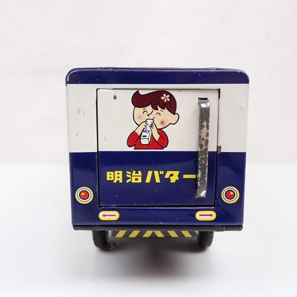 ■当時物 マルサン 明治牛乳ミルクカー ブリキ玩具/外箱付き/完動品/トラック/おもちゃ/昭和レトロ/ヴィンテージ&1908400038の画像3