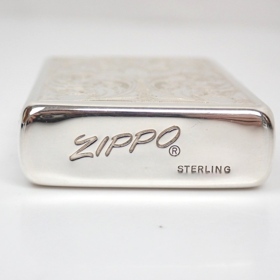 ★1円 未着火品 Zippo/ジッポー ハワイアンデザイン オイルライター/スターリングシルバー/1985年製/ケース付き/喫煙グッズ&1980000002の画像6