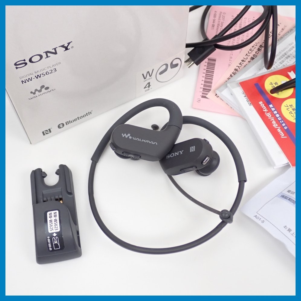 ★SONY/ソニー ウォークマン Wシリーズ デジタルミュージックプレーヤー NW-WS623/ブラック/4GB/外箱等付属&1970700016_画像1