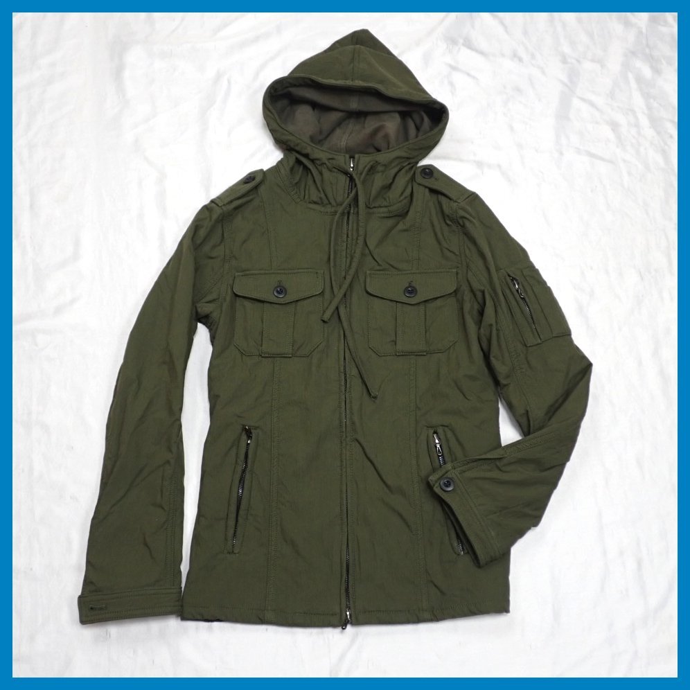 *SHELLAC/ shellac military jacket 42/ men's XS~S corresponding / khaki / cotton ./f-ti&1886700087