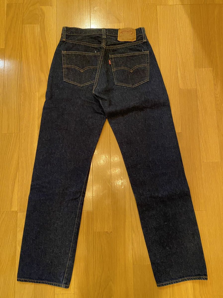 LEVI'Sリーバイス501XX110周年記念バレンシア工場 555デニムパンツジーパン赤耳濃紺ジーンズコーンミルズBIG E復刻W30L36の画像2