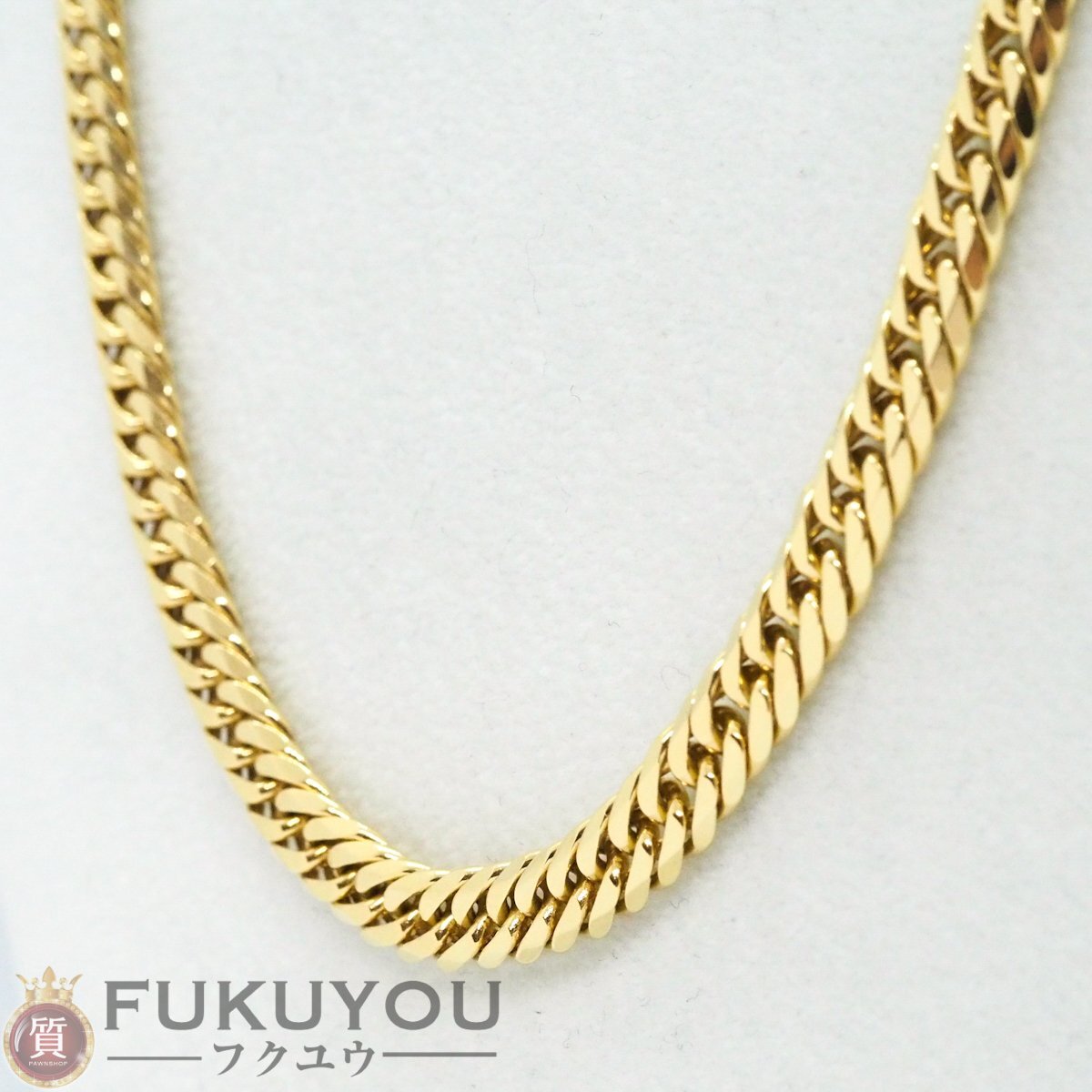経典 60cm ゴールドネックレス ダブルチェーン 喜平6面カット K18 50.1g アクセサリー チェーン幅5mm ゴールド