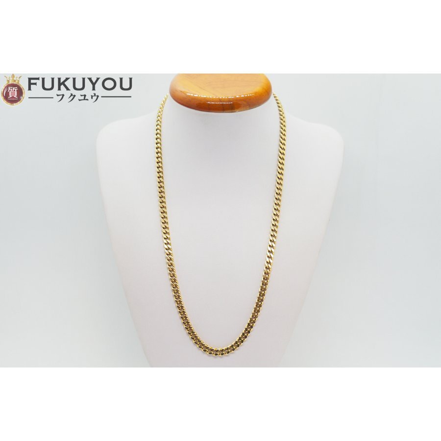 【値下げ】 2面シングルカット喜平 ゴールドチェーンネックレス K18 52cm 幅5mm 54.8g ゴールド
