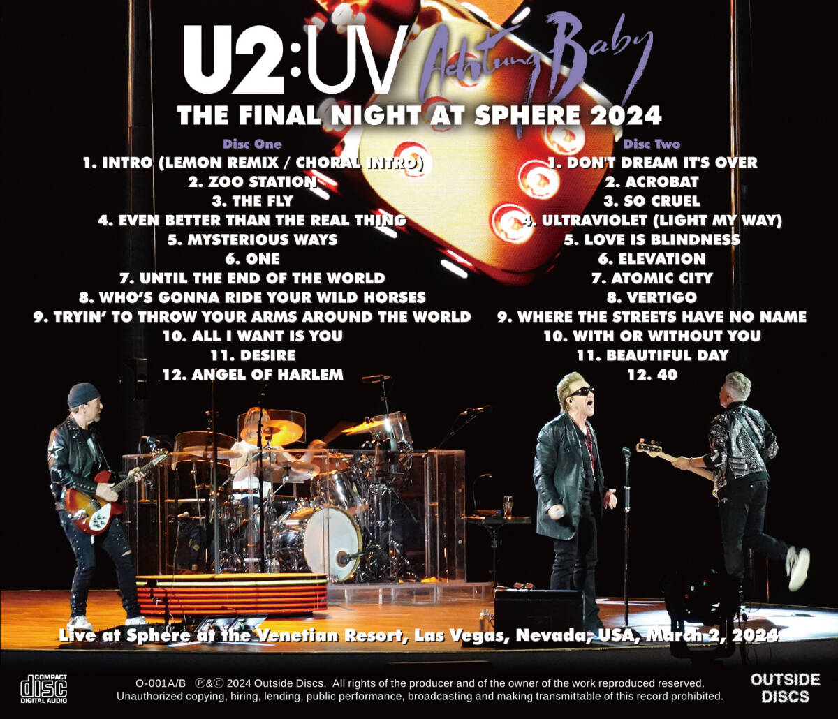 U2 / THE FINAL NIGHT AT SPHERE 2024 - MULTI IEM MATRIX MASTER EDITION (2CD)の画像6