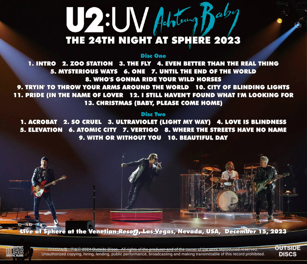 U2 / THE 24TH NIGHT AT SPHERE 2023 : MULTI IEM MATRIX MASTER EDITION (2CD)の画像4