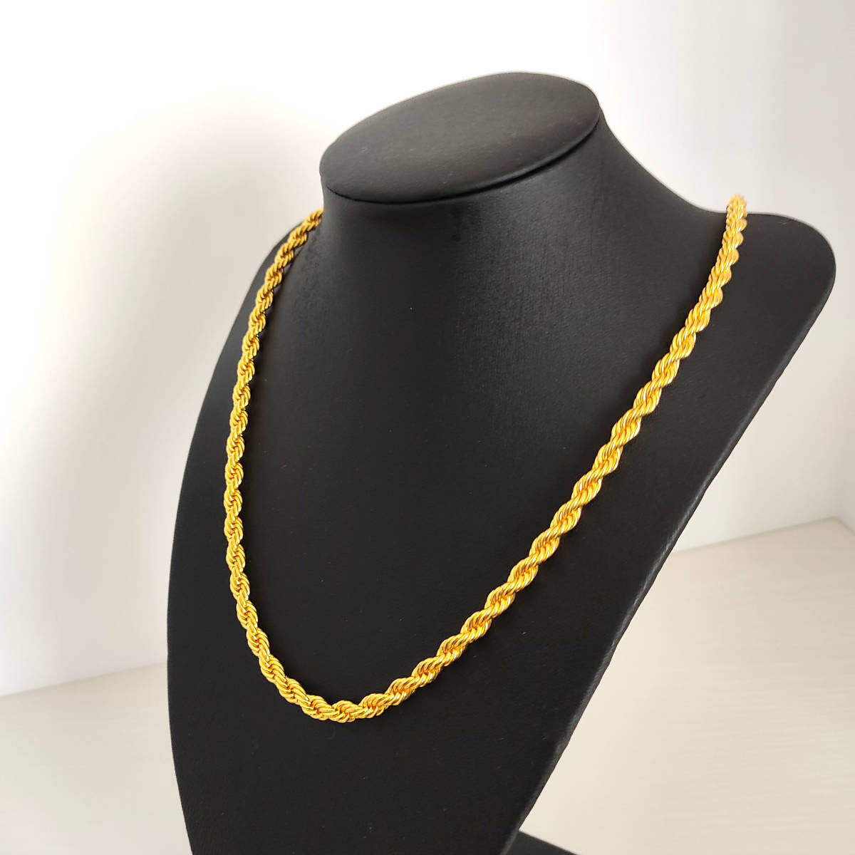 necklace メンズ レディース 金 ゴールド ロープチェーン ネックレス 18k Gold Plated k18 18k 鍍金 の画像1