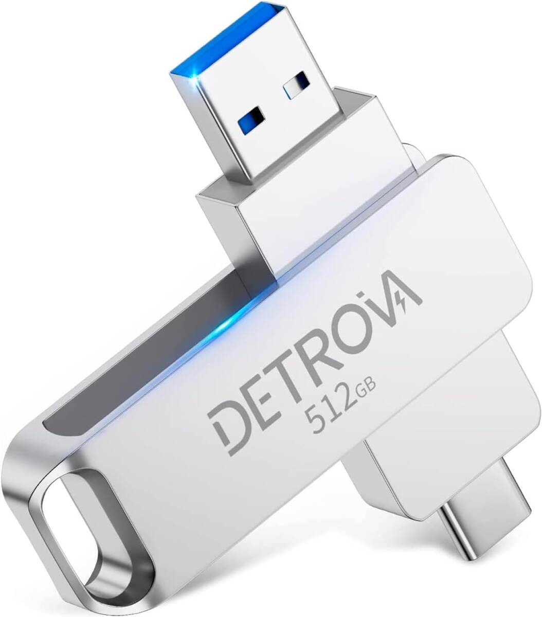 USB память 512GB 2-IN-1 USB3.0*Type-C память большая вместимость флеш-память установленный снаружи емкость нехватка аннулирование маленький размер 360 раз поворотный смартфон для Mac Windows