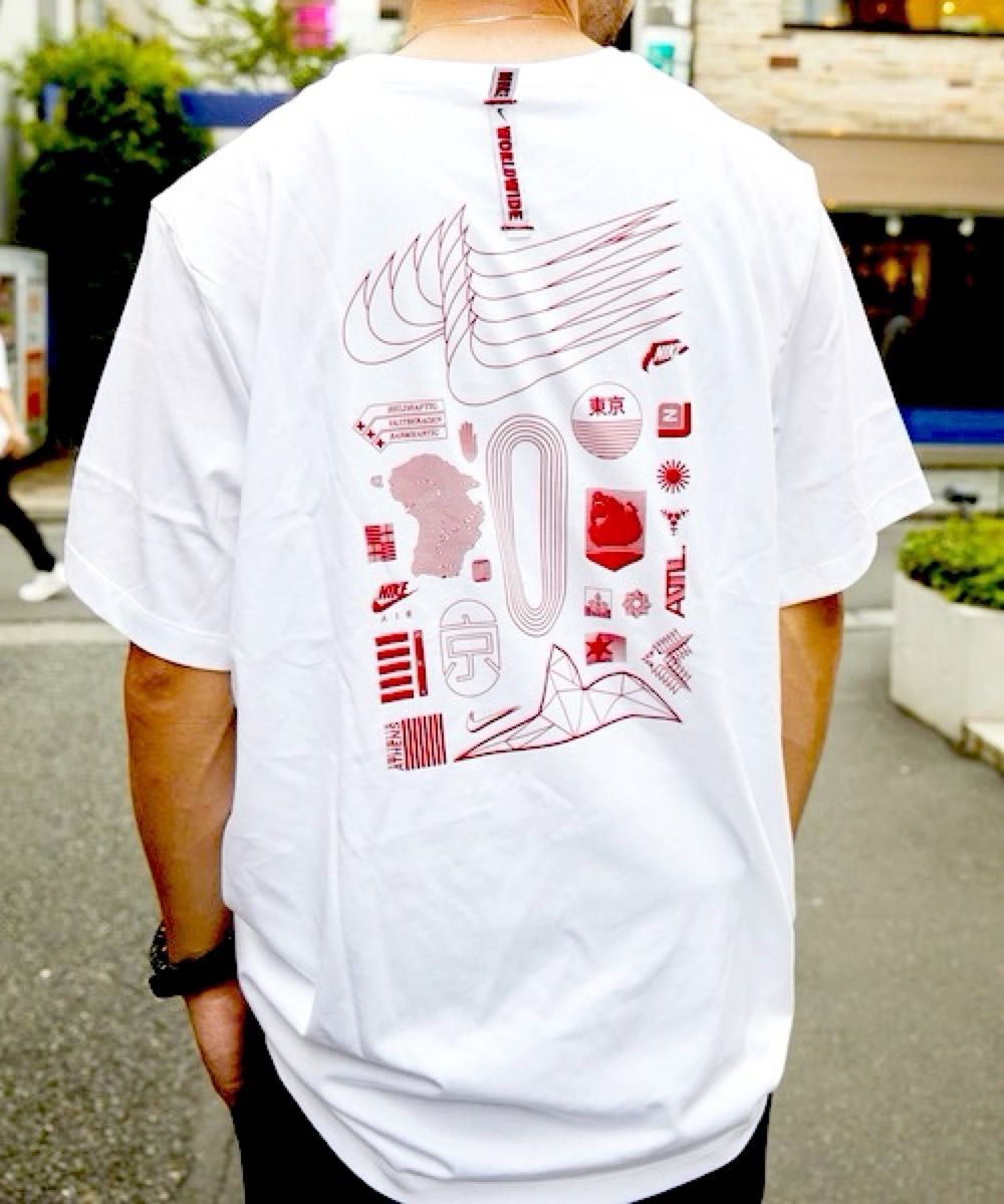 NIKE×BEAMS コラボ NIKE ナイキ ビームス メンズ 半袖Tシャツ NSW ワールドワイド S/S Tシャツ Lサイズ