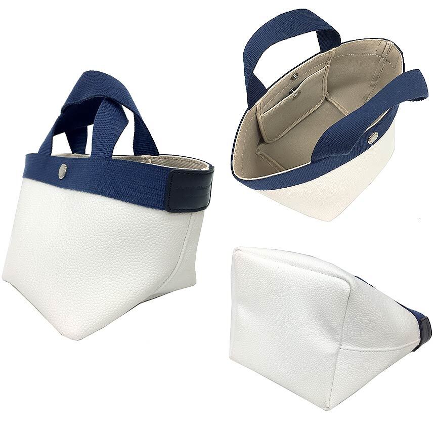 Herve Chapelier Herve Chapelier tote bag ryuks line boat shape tote bag S 701GP white beautiful goods aq9668