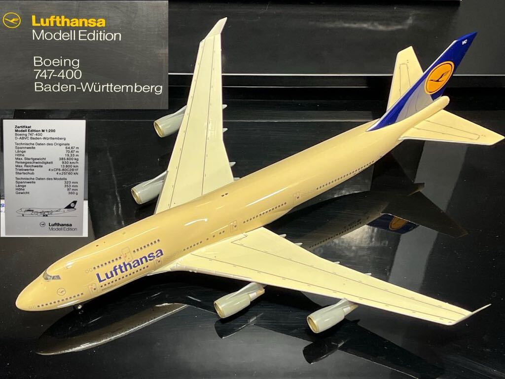  Lufthansa/B747-400/ BadenーWurttemberg/1:200/ルフトハンザ/ジャンボ/ヘルパ/Modell Edition/ルフトハンザ航空の画像1