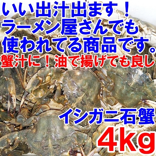 「生出荷！カニ汁用！石蟹小サイズ４kg」 活状態での梱包 松島牡蠣屋 蟹汁 味噌汁 中華料理 フィリピン料理にも 目安：4キロで120杯程度の画像1