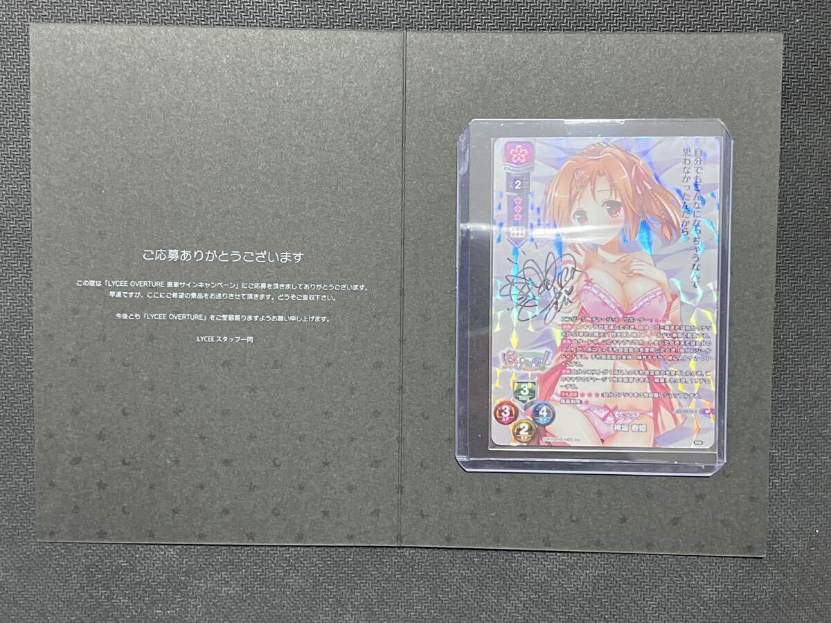 直筆 lycee うぃんどみる1.0 神坂 春姫 SP サイン Haruhi Kamisaka SP Signature 直筆サインカード ムービック はぴねす！の画像1