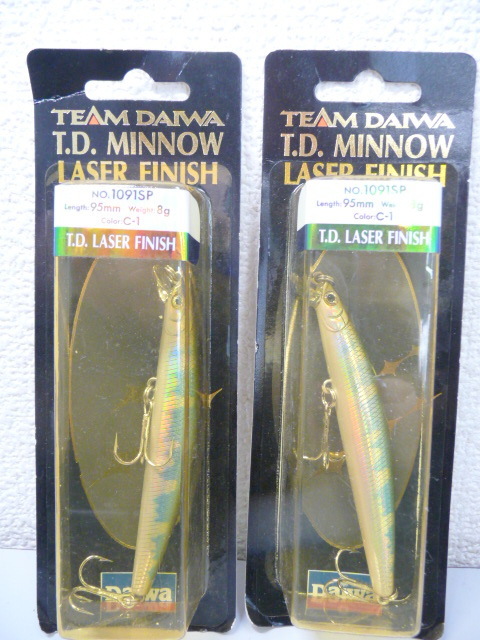 ☆③未開封 TEAM DAIWA　ダイワ レーザーフィニッシュ T.D.ミノー(4個)T.D.バイブレーション(1個) ルアー 5個セット (A041205)_画像2