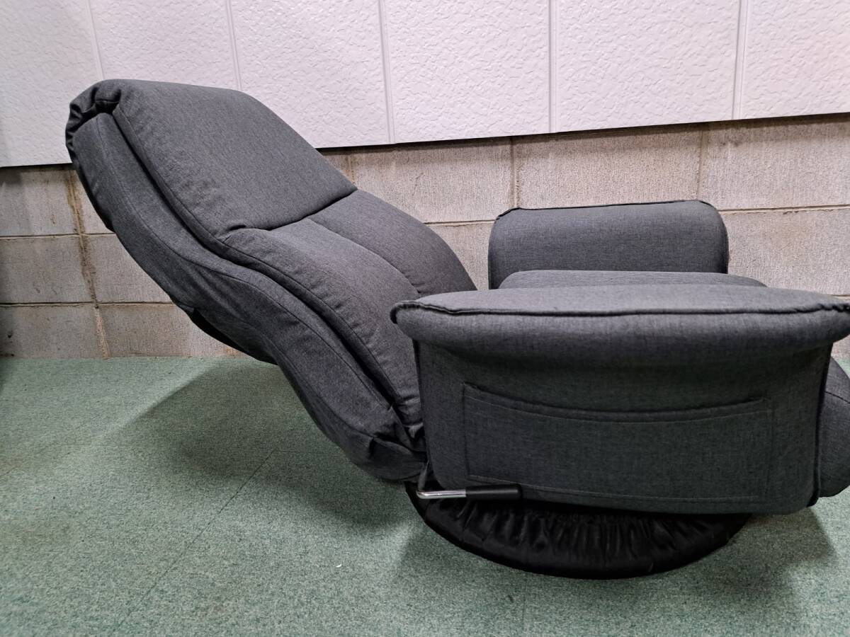 NITORI ニトリ 低反発 ボリュームシート 回転 座椅子 グレー リクライニング 幅87cm×奥行75cm×高さ82cm 直接引取（東大阪）・配達歓迎_画像4