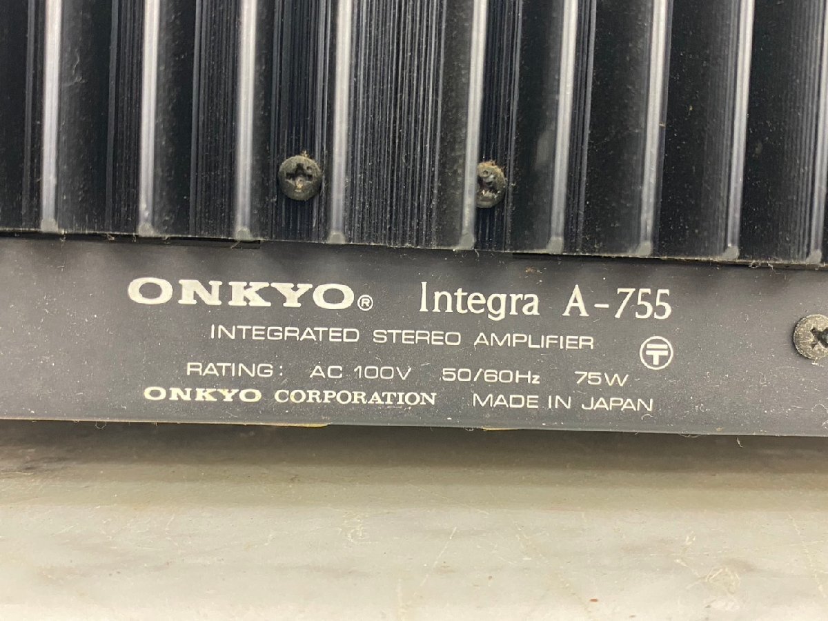 □t2409　現状品★ONKYO　Integra A-755　オンキョー　プリメインアンプ_画像9