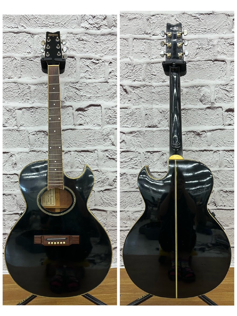 □t2159 現状品★Washburn ワッシュバーン EA20MB ＃95070022 エレアコースティックギター ハードケース付きの画像4