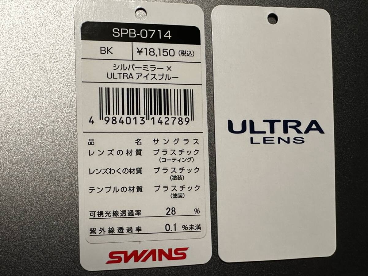 【中古・美品】SWANS スワンズ サングラス SPRINGBOK ULTRA LENS for GOLFモデル SPB-0714 BK