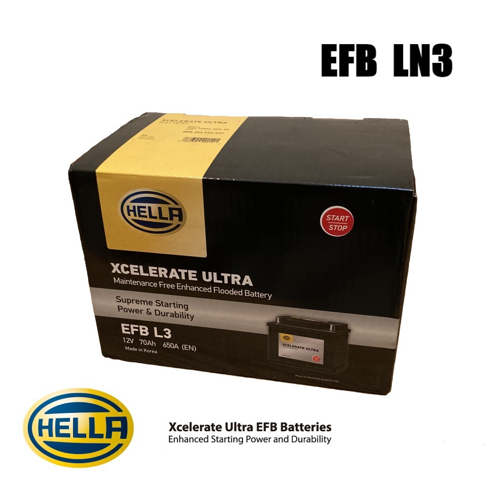 HELLA ヘラー バッテリー EFB L3 70Ah 適合: LN3 BLE-70-L3 570-500-065 D-LN3EFB/PL 82070 アイドリングストップ車対応_画像5