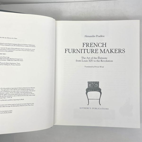 FRENCH FURNITURE MAKERS The Art of the Ebeniste from Louis XIV to the Revolution A. Pradere/J Paul Getty Museum/SOTHERBY'S_画像5