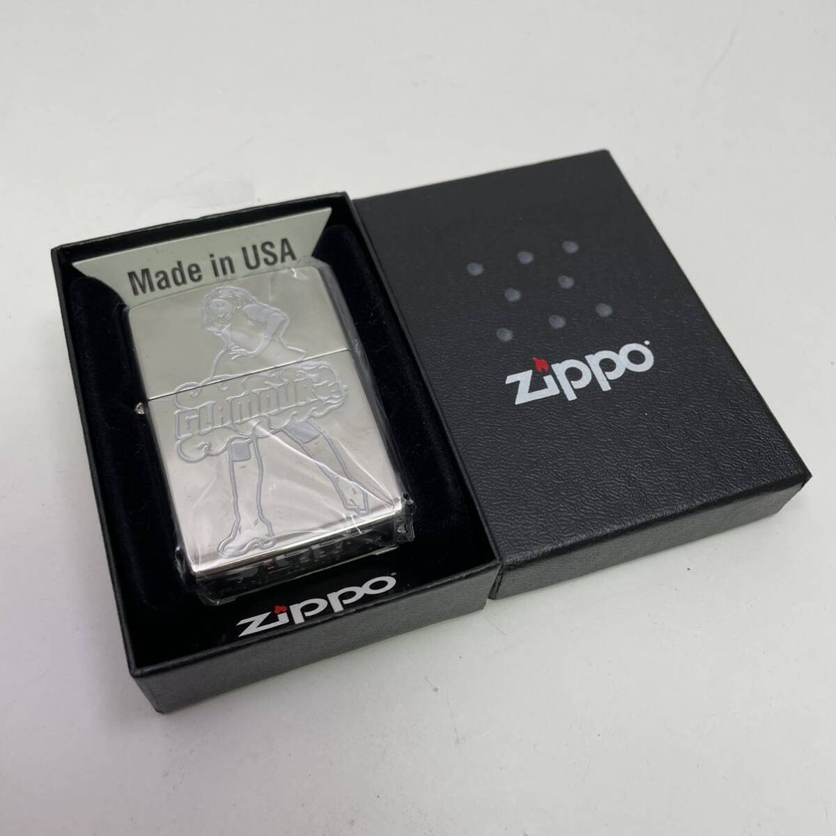 ZIPPO ジッポー HYSTERIC GLAMOUR ヒステリックグラマー 箱付き ライター 喫煙具 D27-76の画像1