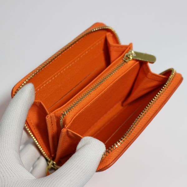  change purse . coin case lady's original leather orange orange luck with money new goods free shipping EP-OG 1 jpy 1