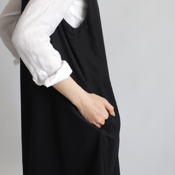 初夏ＳＡＬＥ １１７ｃｍ　コットン チノ生地　フリル裾　ジャンパースカート　ワンピース　ゆったりA36_画像7