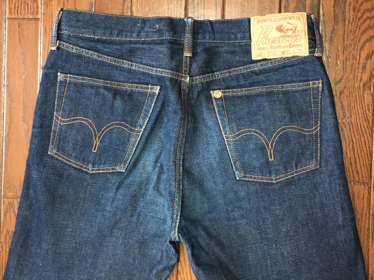  Fellows Pherrow*s Vintage стиль cell bichi джинсы w33.... сетка (желудок) Denim брюки кнопка fly ji- хлеб 