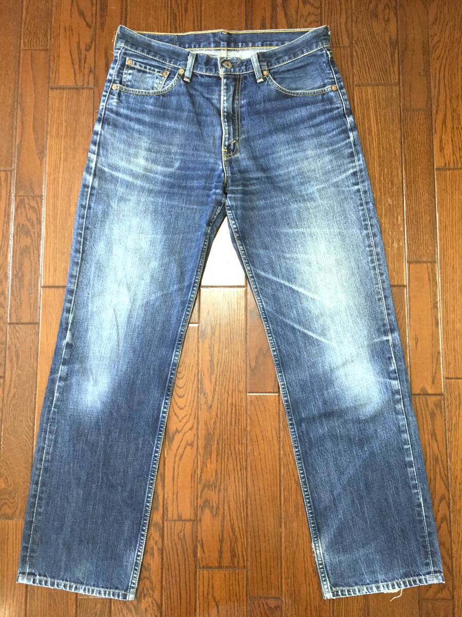 リーバイス Ｌｅｖｉ’ｓ ５０２ ｗ３３ ひげ落ち ブルー ジーンズ 縦落ち デニム パンツ ジーパン ストレート ジッパーフライ 日本製の画像2