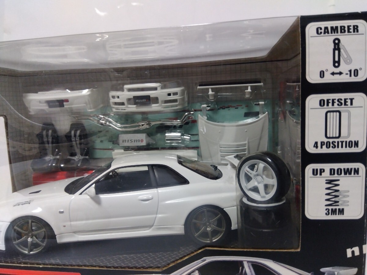 1/24 　日産 スカイライン R34 SKYLINE GT-R NISSAN NISMO R-tune S-tune　Version NISSAN SKYLINE GT-R V-spec Ⅱ [2002] ホワイト_画像9